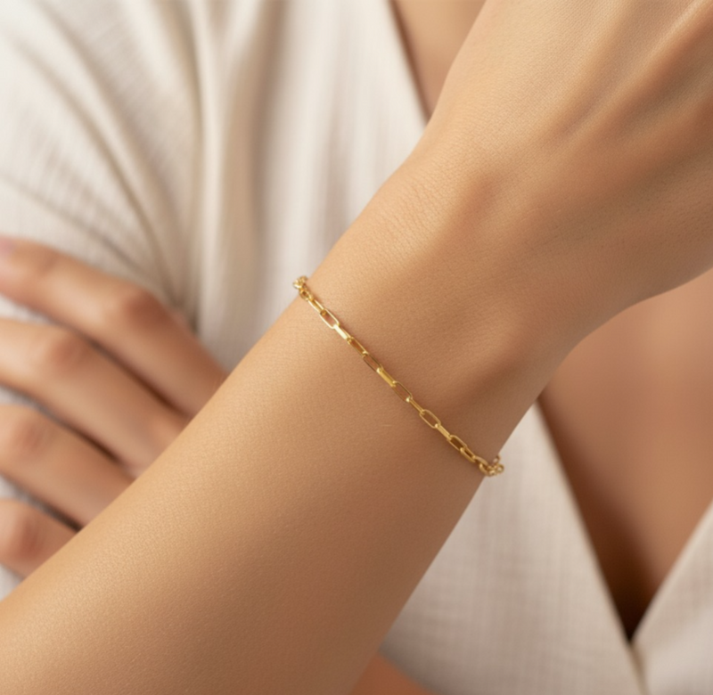 Pulseira Feminina Lux Douré - Prata banhada a ouro 18k + Brinde especial